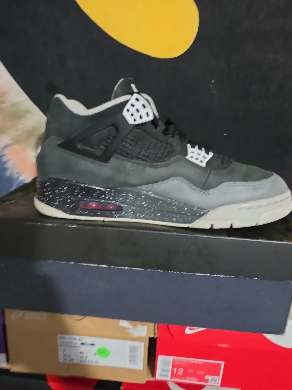 Nike Air Jordan 4 Retro - Black/Grey Men’s Basketball Shoes